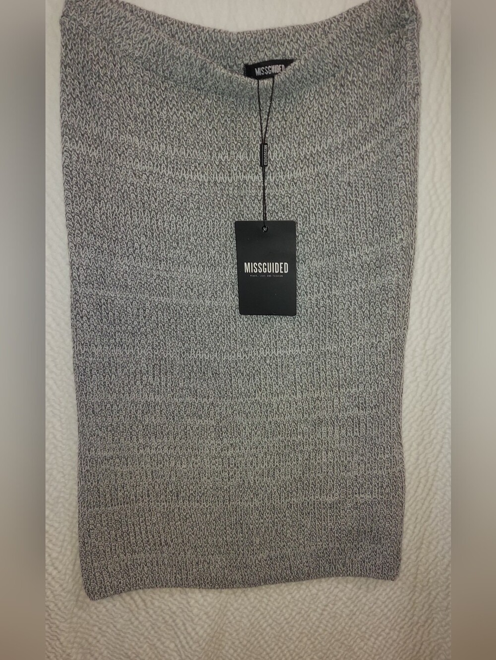 Missguided Grey Midi Skirt